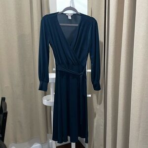 Navy Wrap Dress